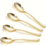 Gold disposable spoons pack of 24