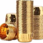 Gold aluminum foil baking cups - pack of 50