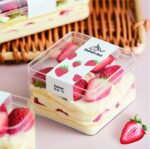 Square dessert/cake container - 430mls