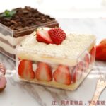 Square dessert/cake container - 430mls - Image 2