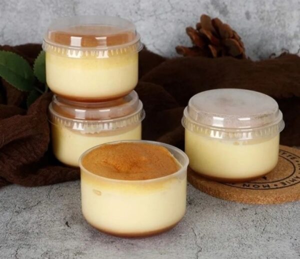 Round dessert cups including lids pack of 10 - 125mls