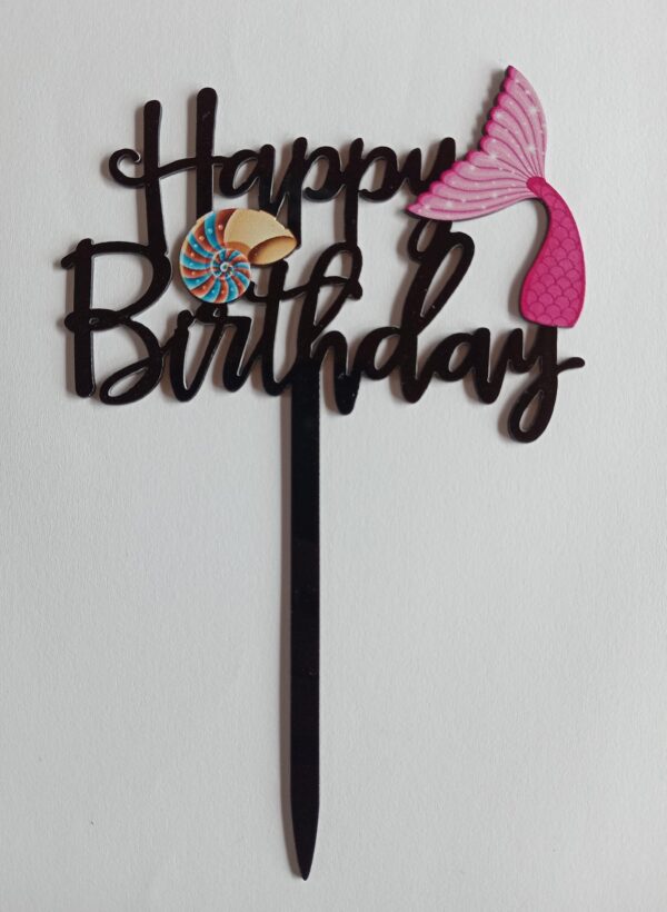 Mermaid Happy Birthday Toppers
