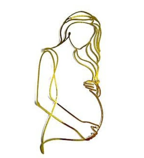 Abstract Topper - Pregnant Lady ( Cardstock )