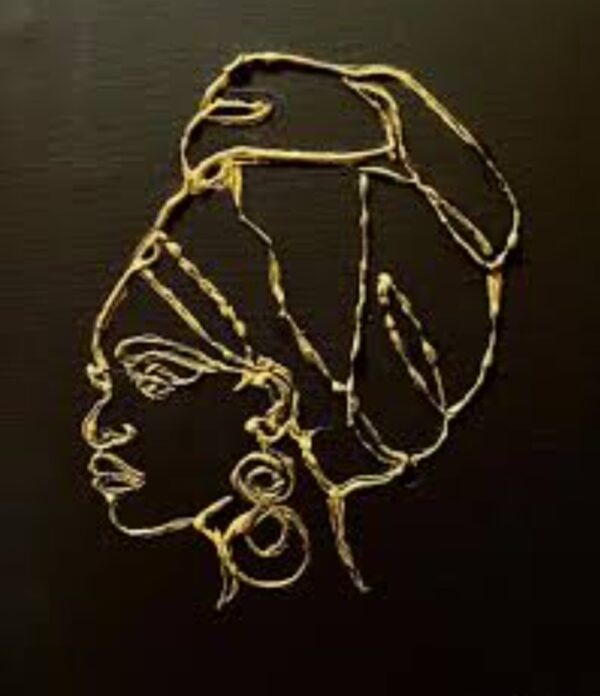 Traditional African Lady Abstract Topper ( Cardstock )