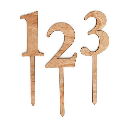 Wooden Number Toppers
