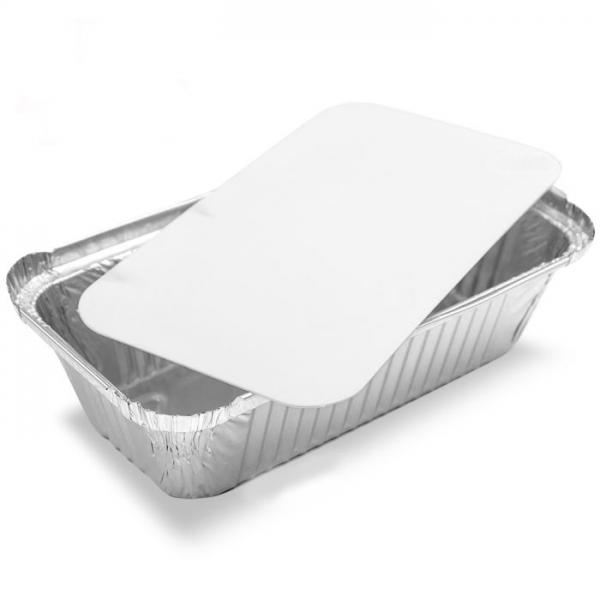 Medium Rectangular Foil Containers With Carded Lids - Pack of 5